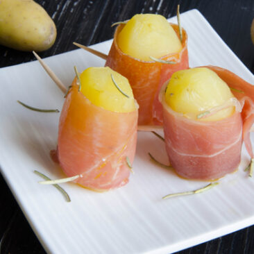 Makis de pommes de terre DÉLICATESSE® au jambon cru et romarin